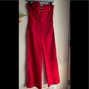 Revolve Azulu wide leg strapless jumper